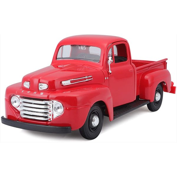 Maisto 1:25 Scale 1948 Ford F-1 Pickup Diecast Truck Vehicle, Colors May Vary [Grey/Blue]