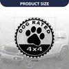 Dogs Badge Rated Car Emblem, 4 x 4 Automotive Car Badge Decals Stickers, 3D Metal Car Badges Round Emblem Decals, Car Exterior Emblems Badge Compatible with Jeep Wrangler Vehicles Trucks SUV