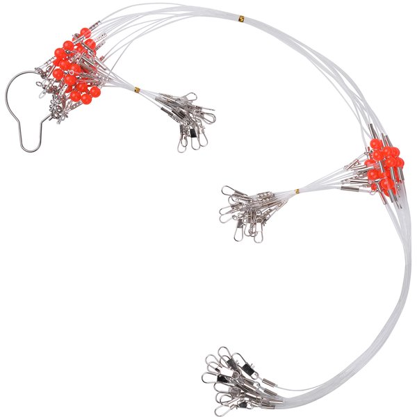 Fishing Leader Saltwater Fishing Rigs Fishing Bottom Rigs Clear Nylon Leader Surf Fishing Rigs Fishing Wire Leaders Rig Fishing Leaders with Swivel Snaps Beads 1Arm / 2Arm