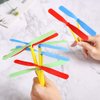 Kisangel Dragonfly Action Figure 40Pcs Plastic Dragonfly Toy Dragonfly Hand Rub Plastic Propeller Bamboo Dragonfly Copter for Outdoor Indoor (Random Color) Toy Helicopter