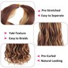 French Curly Braiding Hair 22 Inch Loose Wave Braiding Hair 8 Pack Pre Stretched Synthetic Braiding Hair Extensions (27/33, 22 Inch (Pack of 8))