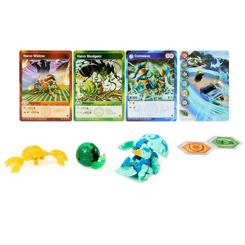 Bakugan Evolutions, Power Up Pack, True Metal Bakugan Action Figure and New Nanogan, Kids’ Toys for Boys, Ages 6 and Up, Styles May Vary, AS SEEN on Roblox, NETLIX and POP TV