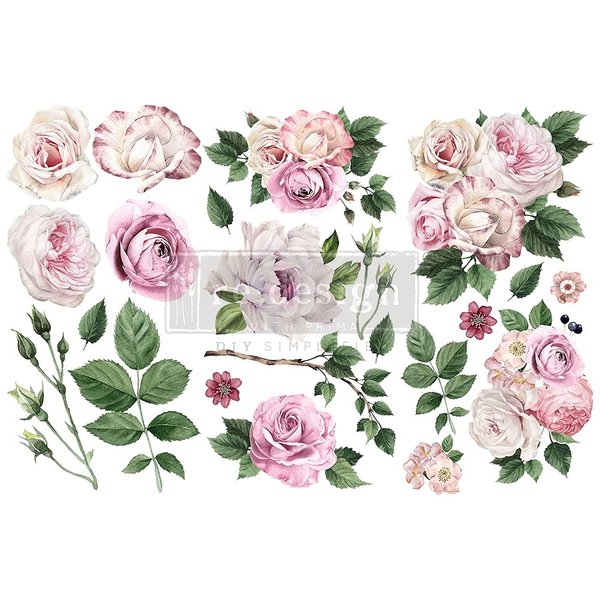 Redesign Decor Transfers-Delicate Roses 6"x12" 655350653484