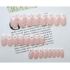 Chicque Rhinestone Press on Nails Short Crystal Stick on Nails French Glossy Fake Nails Festival False Nails for Women and Girls 24PCS (B)