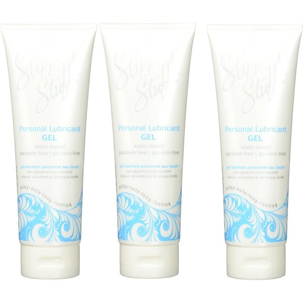 Water-based Silky Safe Longlasting Personal Lubricant GEL by Slippery Stuff Zwctzc, 3 Pack (8 oz)