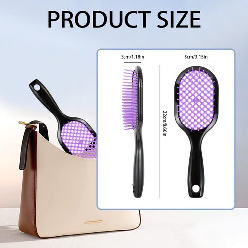 Acrebow Detangling scalp brush,Anti-static Hairbrush Easy For Wet or Dry Vented Detangling Hair Brush for All Hair Types
