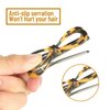 Cobahom 3Pcs Hair Clips Duckbill Clip 2.5 inch Bow Hairpin 3 Colors Set Fashion Hollow Bow Hair Clips for Women Girls (Yellow-Brown & Beige & Red-Green)