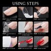 LoveOurHome 600pc Coffin Fake Nail Short Gel X Nail Tips Full Cover Clear Gel X False Nails XS Soft Gel Artificial Fingernails for Women Girls Kids Gel Acrylic Nail Extension Press on Nails Making