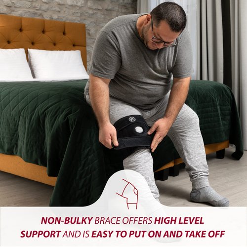 KARM Plus Size Knee Brace for Knee Pain Plus Size Women and Men - Adjustable Knee Brace with Side Stabilizers.Knee Brace for Meniscus Tear, Arthritis,Support.Copper Knee Brace Plus Size (4XL/5XL/6XL)