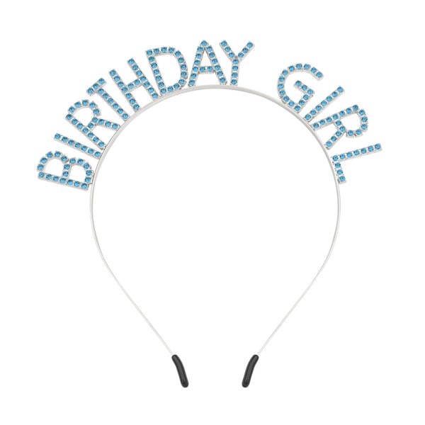 Birthday Headbands for Women Birthday Silver Blue Tiaras and Crowns for Women Girls Christmas Birthday Party Decorations Happy Birthday Princess Crown Rhinestone Happy Birthday Accessories Crown