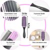 10Pcs Natural Hair Detangling Brush Set with Sleep Bonnet for Curly, Afro, African Black 3a to 4c Hair - Faster Detangling on Wash Days