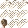 Hair Clips Clip, 8 Pack Hair Pins for Women Wedding Hair Accessories Buns, U Shape Hair Stick Sticks, French Hair Pin Hair Styling Accessories, Bronze