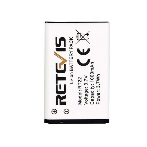 Retevis RT22 RT22S RT15 RT19 Two Way Radio Battery 3.7V 1000mAh Original Li-ion Battery Compatible RT22 RT22S RT15 RT19 WLN KD-C1 Walkie Talkies (1 Pack)