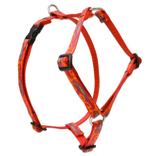 LupinePet Originals 1/2" Go Go Gecko 9-14" Adjustable Roman Dog Harness for Extra Small Dogs