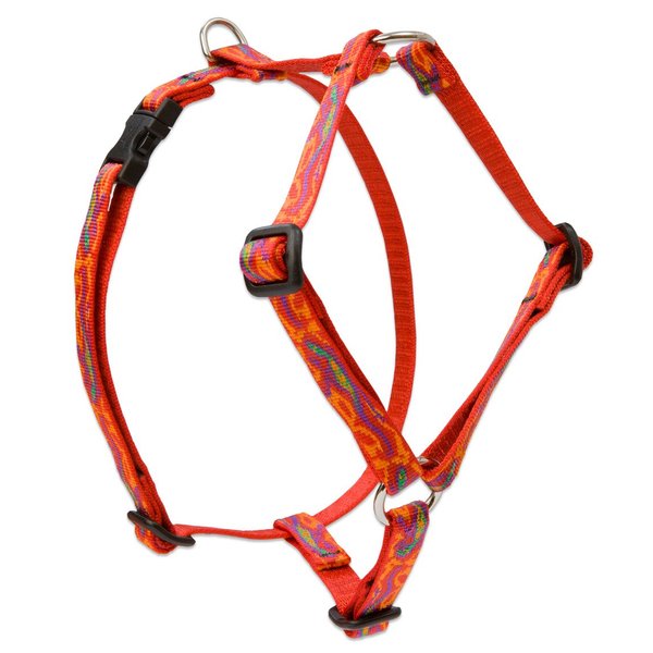 LupinePet Originals 1/2" Go Go Gecko 9-14" Adjustable Roman Dog Harness for Extra Small Dogs