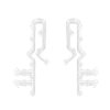 16 Pcs Hidden Blind Clips 2 inch Hidden Channel Valance Clips Clear Plastic Valance Retainer Clips for Home Window Blinds