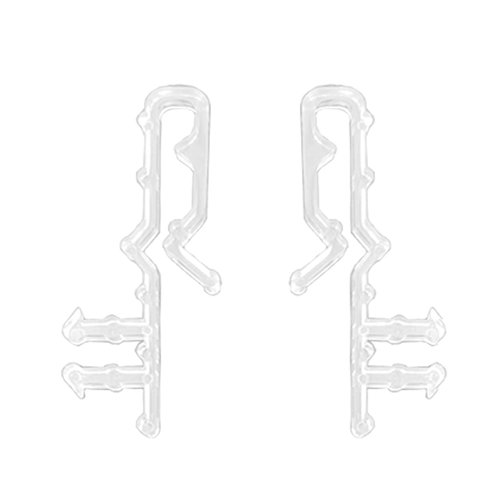16 Pcs Hidden Blind Clips 2 inch Hidden Channel Valance Clips Clear Plastic Valance Retainer Clips for Home Window Blinds