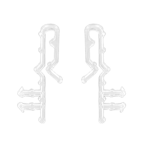 16 Pcs Hidden Blind Clips 2 inch Hidden Channel Valance Clips Clear Plastic Valance Retainer Clips for Home Window Blinds