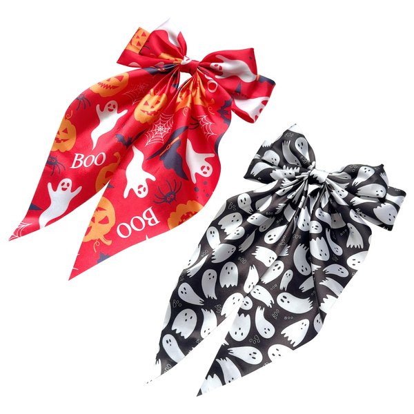 Halloween Hair Clips, 16x33cm Halloween Hair Bows for Women Clip, Big Hair Bows for Halloween Hair Accessories for Women, Halloween Hair Clips for Bows for Women