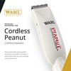 Wahl Professional - Peanut Cordless - Professional Beard Trimmer and Hair Clipper Kit - Adjustable Hair Cutting Tool with 4 Guide Combs - White