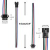 mxuteuk 20 Pairs 22 AWG JST SM Plug 4 Pin Male to Female LED Wire Connector Adapter Electrical Cable 150mm for Led Strip 5050 3528 SM-4P