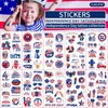 4th of July Independence Day Tattoo Sticker American Flag USA Temporary Tattoos Waterproof Face Body Arm Patriotic Memorial Day Tattoos for Child Adult Party Decor (10 Sheets, 68 * 120mm/2.68/4.73in)