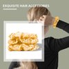 12 Pcs Sparkle Sequins Scrunchies Cheer Hair Scrunchies For Thick Hair School Performance Scrunchy Sports Ponytail Holder Wrist for Girls Cosplay Show (Gold)