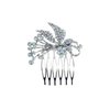 Rosemarie Collections Women's Headpiece Glass Crystal Ribbon Design Hair Comb