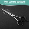 Professional Hair Cutting Scissors, Made of German Stainless Steel Hair Scissors, 6 inches Hair shears with Case, Barber Accessories Scissor Useful for Salon and Home (Silver Shine)