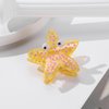 Funny Wacky Starfish Hair Clip,Acetate Claw Clips,Hair Clips for Women,Yellow