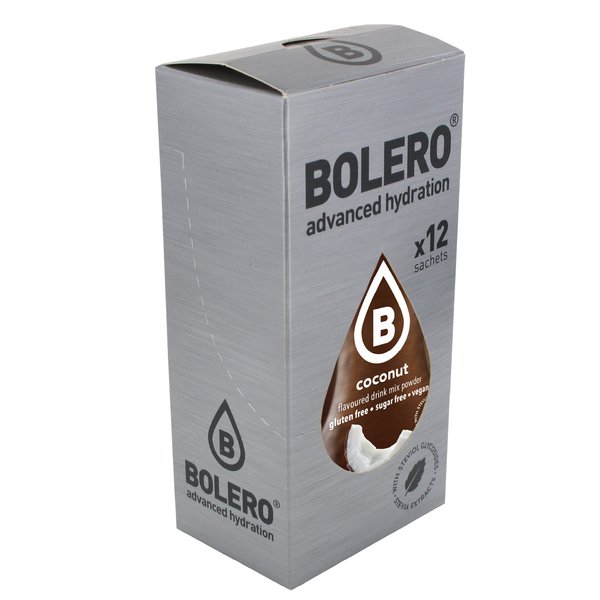 BOLERO – Coconut Flavored, Sugar Free and Low Calorie Powdered Drink Mix, Makes 16oz for Strong Flavor or 32oz for Mild Flavor, 36 Small Sachet Singles-To-Go - Europe's Favorite Drink Mix