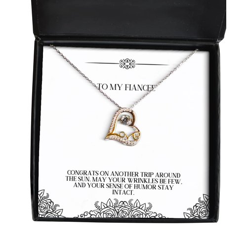 Reusable Fiancee Gifts, Congrats on Another Trip Around The Sun. May Your Wrinkles be, New Birthday Love Dancing Necklace from, Engagement Gift, Bridal Shower Gift, Wedding Gift