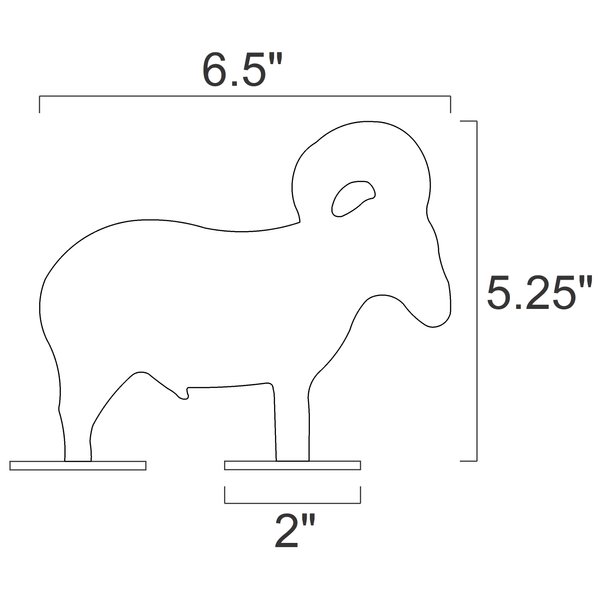 Magnum Target 1/5 Scale NRA/IHMSA .22LR Rim-fire Small Bore Animal Knock-Over Targets - 20pc. Steel Targets - Painted White