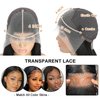 Straight Lace Front Wigs Human Hair 13X4 HD Transparent Lace Front Wigs Human Hair Pre Plucked 150% Density Brazilian Virgin Frontal Wigs Human Hair with Baby Hair for Women (26 Inch, Natural Black)