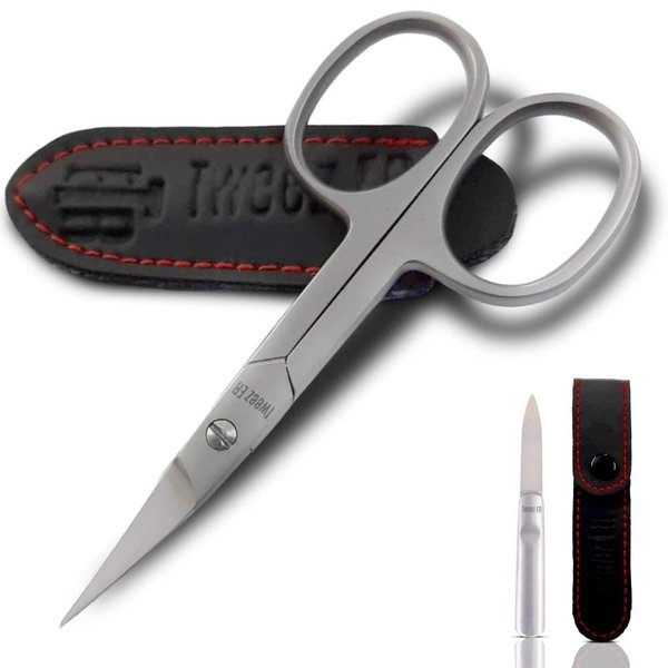 Nail Scissors | Premium Manicure scissors for Professionals, Hand Sharpened Cuticle Scissors and Nail File | fingernail scissors For Eyebrows,Nose Hair & Beard |Premium Quality Toenail Scissors