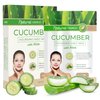 Natural Chemist Cucumber & Aloe Sheet Face Mask - Cools & Calms Stressed Skin, Reduces Puffiness, Moisturizing & Nourishing Sheet Mask - Cruelty Free Korean Skin Care For All Skin Types - 5 Masks