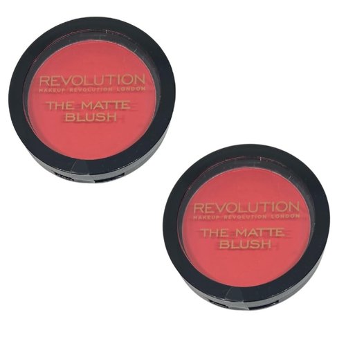 Pack of 2 Makeup Revolution Beauty The Matte Blush, New Rules