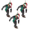 Design Toscano Bigfoot The Holiday Yeti with Santa Hat Funny Christmas Tree Ornament, Small X 3, Abominable Snowman