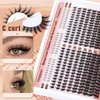 Focipeysa Manga Lash Clusters Wispy Eyelash Extensions 330Pcs Anime Lashes Extension Natural Eyelash Clusters 8-16mm Individual Eyelash Extension Bottom Lashes