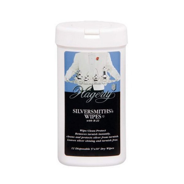 Hagerty 15740 5-by-10-inch Silversmiths' Wipes 12 Disposable Wipes, White