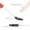 300 Pack Glitter Mascara Wands Disposable EyeLash Spoolie Brushes Makeup Applicator Eyelash Extension Tool Kit, Crystal Gold Handle Black Brush Head
