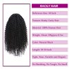 Kinky Curly Ponytail Extensions Human Hair Wrap Drawstring Adjustable Clip In Pony Tail 3C Afro Curl Natural Black (12")