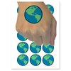 Earth Globe Travel Doodle Temporary Tattoo Water Resistant Fake Body Art Set Collection - 15 2" Tattoos (1 Sheet)