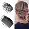 18 Pieces French Side Hair Twist Comb Set Plastic Twist Comb Hair Clip Combs Hair Accessories with 11/23 Teeth for Multiple Hairstyles Girls Women (Black, Transparent, Brown)