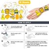 107 PCS Funny Cheese Temporary Tattoos Birthday Party Decorations Supplies Favors Cute Yellow Cheese Dairy Food Sweet Cheesy Decor Stickers For Boys Girls Gift School Prizes Rewards