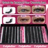 Fluffy Lash Clusters 80D+100D Thick Eyelash Clusters D Curl Cluster Eyelash Extensions Russian Cluster Lashes Wispy Lashes Clusters 234pcs False Mink Eyelashes 10-18mm DIY Lash Extension by Calphdiar