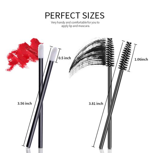 Mascara Wands, Disposable Mascara Wand 200pcs Teenitor Lip Applicators Mascara Makeup Applicator Lipgloss Lip Brush Mascara Brush Lipstick Tester Wands