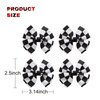 4PC Racing Checkered Flag Hair Bow Clips 3 Inch Girls Women Black and White Racing Fan Pigtail Hair Accessories
