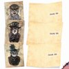 The Best Card Company 10 Assorted Thank You Notecards Bulk Box Set 4 x 5.12 Inch with Envelopes (10 Designs, 1 Each) Steampunk Cats M6554TYG