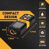 PREXISO Laser Measure, 265Ft Rechargeable Laser Distance Meter with Multi-Measurement Units M/in/Ft, Backlit LCD 4 Line Display, and Pythagorean, Distance, Area, Volume Modes